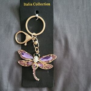 Dalia Collection Purple Dragonfly Keychain